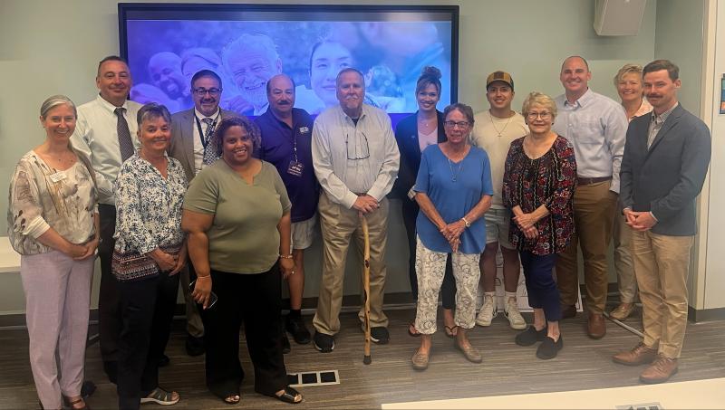 Alzheimer’s Association roundtable attendees shown are in back (l-r) Leonard Lev, MD; Tony Buonnano, MD; Jeff May; Woody Davis; Margie Daisey; Jim Roblero; Cody Smith; Alicia Kay Young; and Sean Dwyer. In front are Kristina Fransel, Ruth Pryor, Erica Holmes, Wendy Biggs and Barbara Steele. SUBMITTED PHOTOS